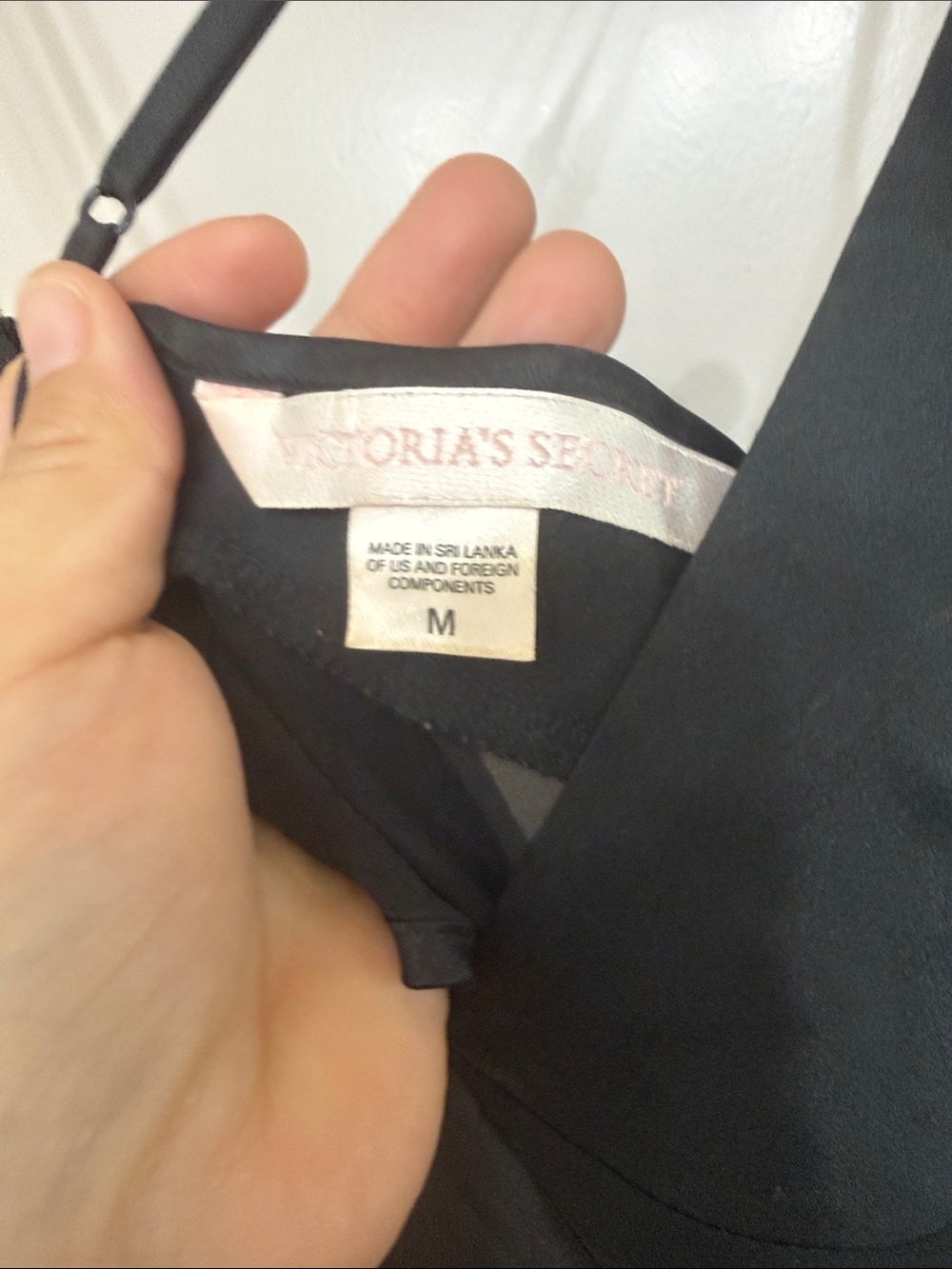 Victoria's Secret Black Satin & Sheer Slip - Picture 3 of 3